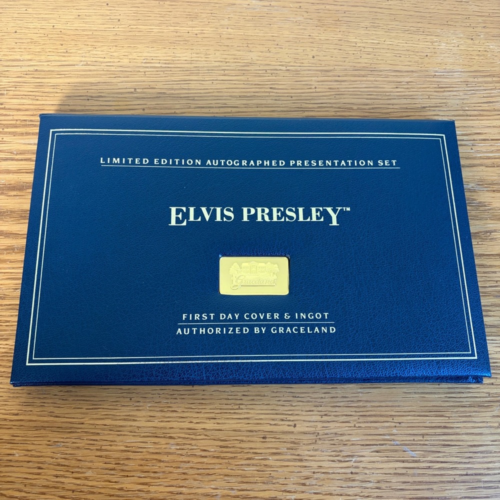 Elvis Presley Limited Edition Autographed First Day Stamp Ingot Presentation Set